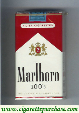 Marlboro red and white 100s cigarettes soft box